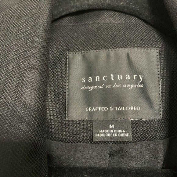Sanctuary Black The Academy Button Front Blazer M - Picture 5 of 9